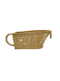 Vintage bottle holder in wicker