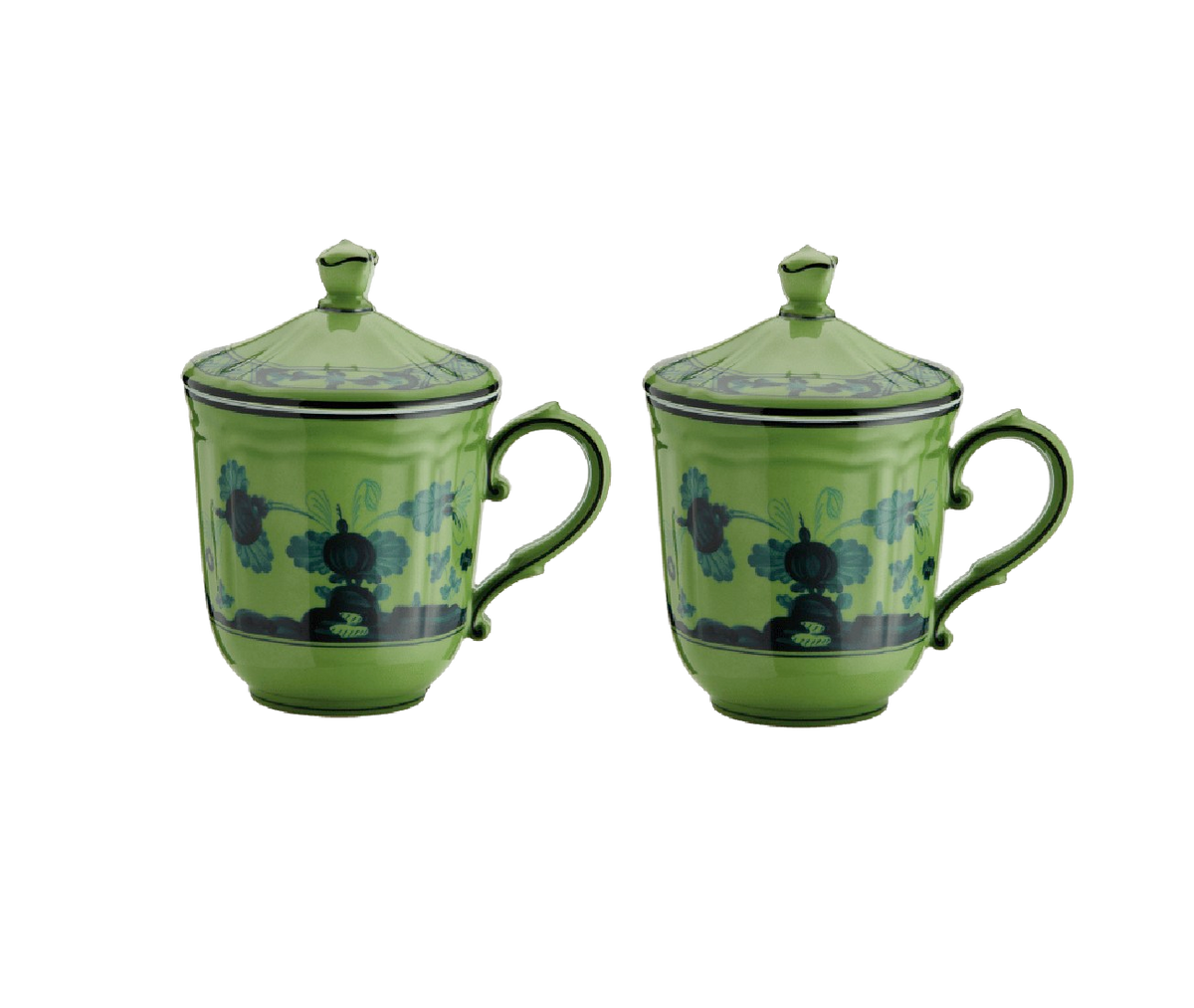Mug with Cover Malachite 2pcs