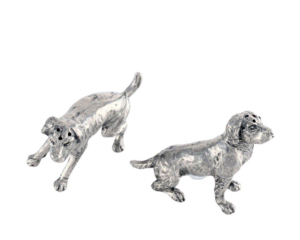 Pewter Spaniel Salt & Pepper Set