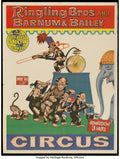 American offset Lithography. Titled : Ringling  Bros Circa 1947
