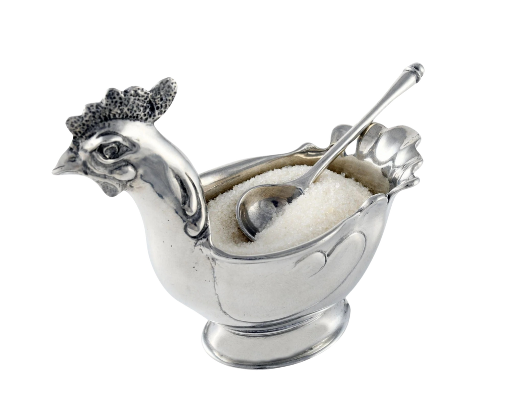 Hen Sugar Bowl with Spoon