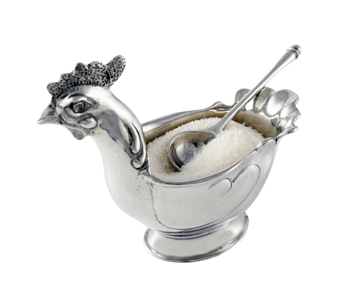 Hen Sugar Bowl with Spoon