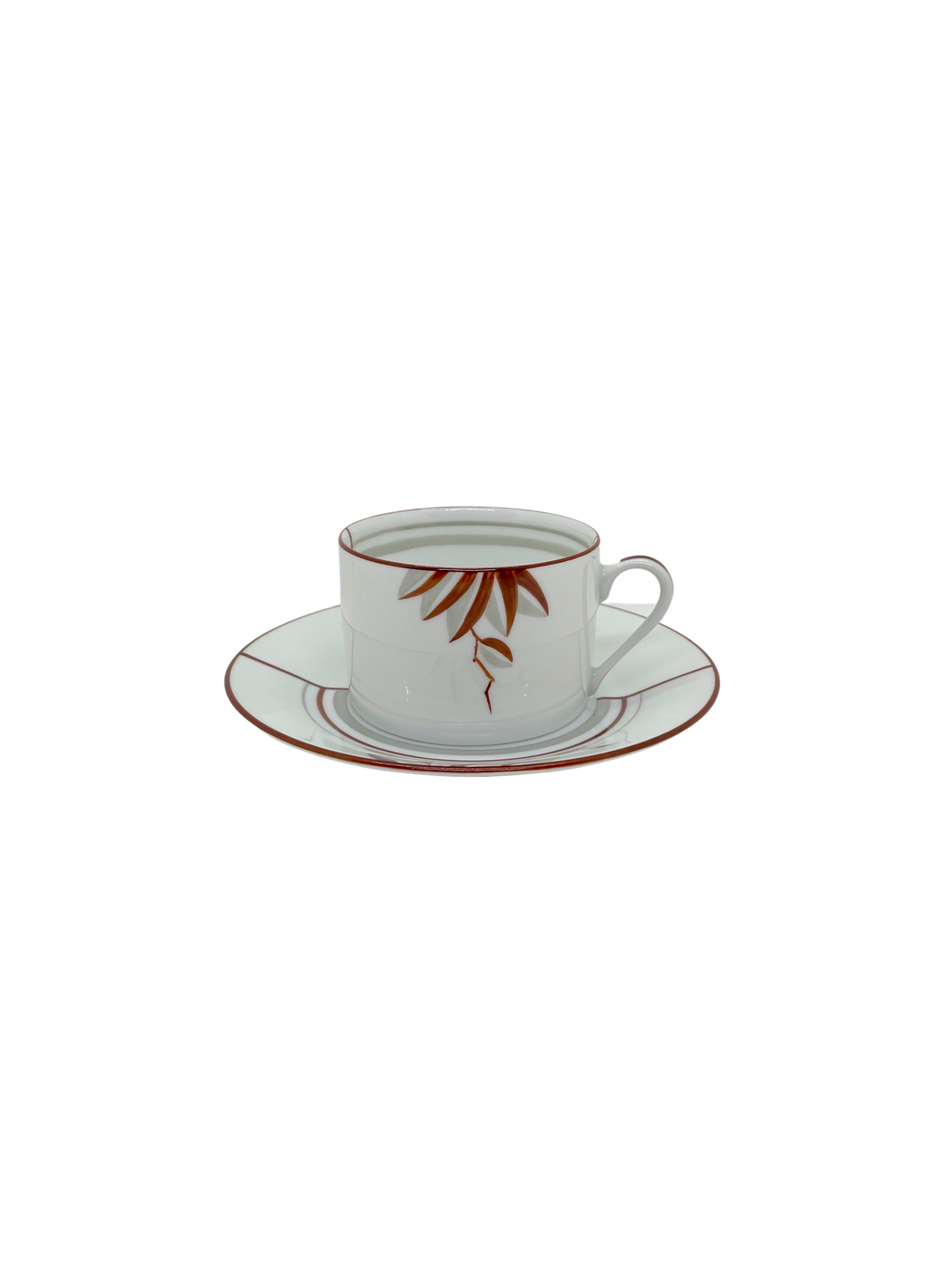 Service Art Deco Leaves Cognac & Grey 55pcs