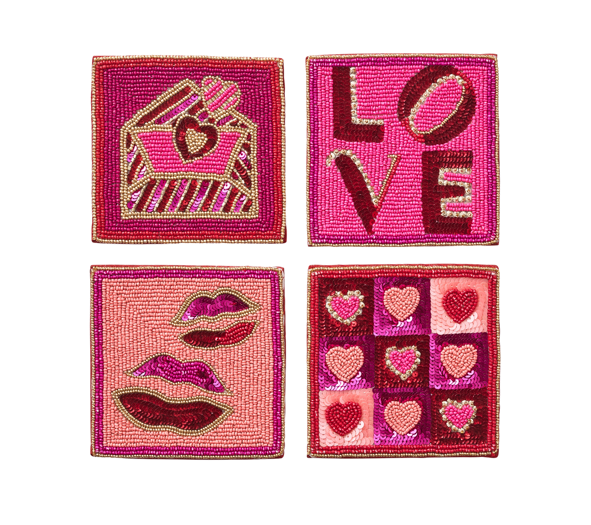 Amore Drink Coasters 4pcs