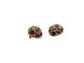Bleedind teeth  shell Earrings