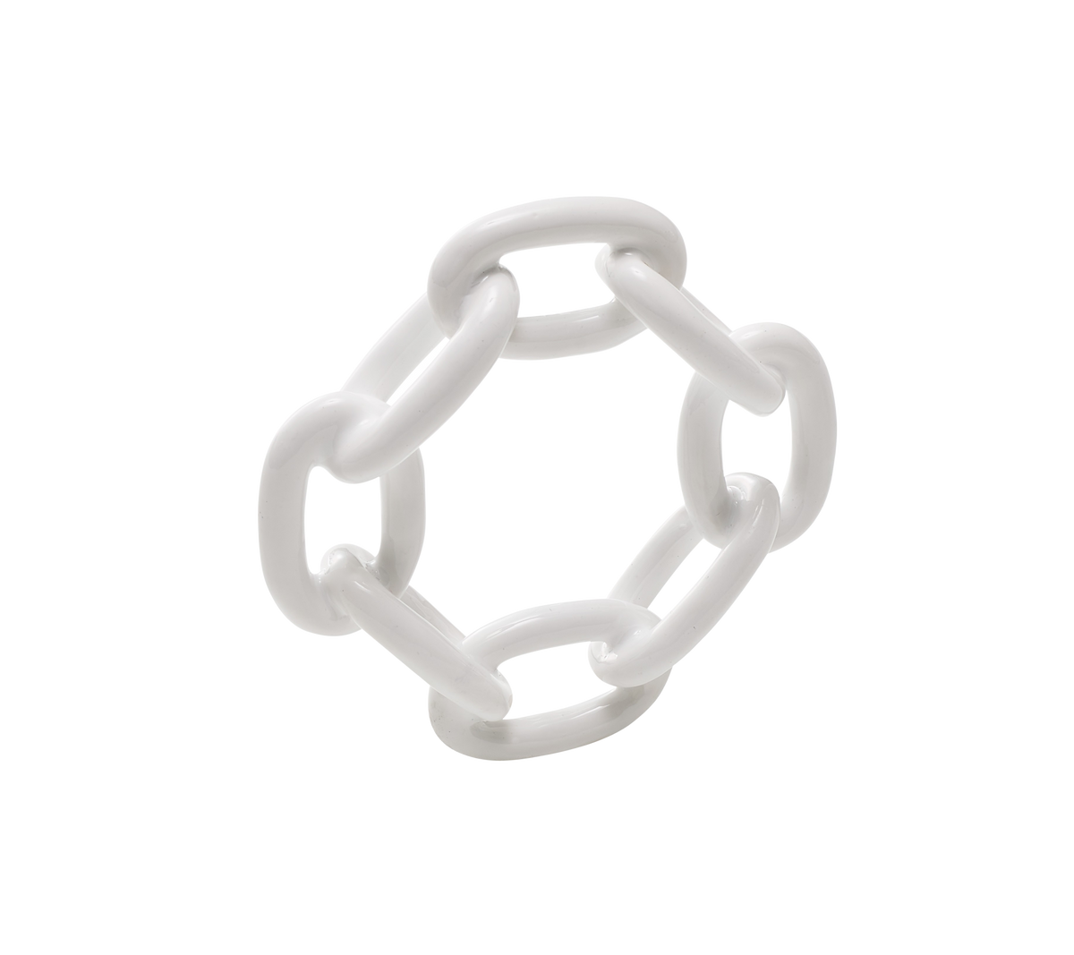 Napkin Ring Chain White 8pcs