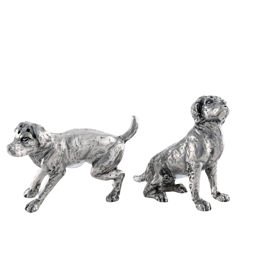 Pewter Spaniel Salt & Pepper Set
