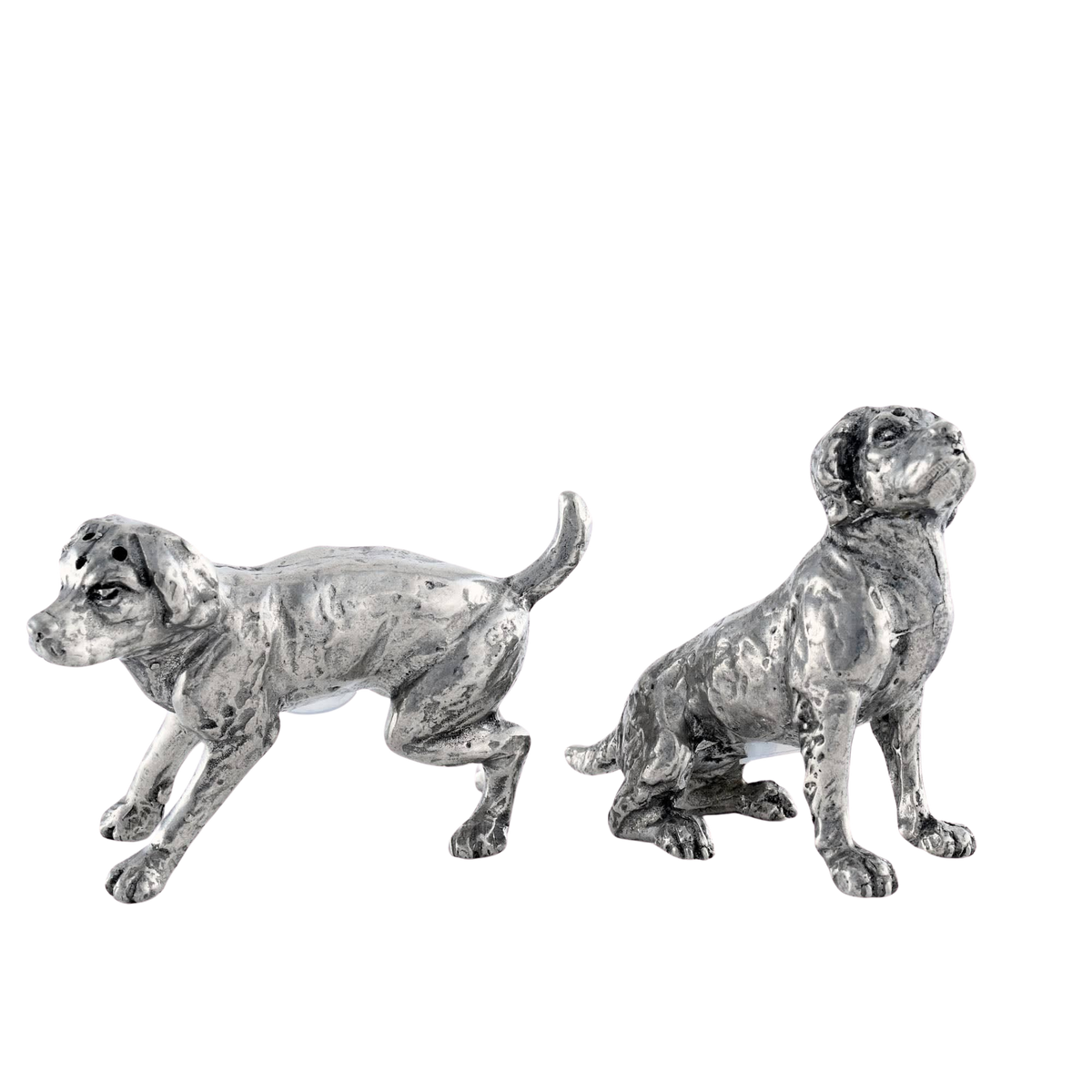 Pewter Spaniel Salt & Pepper Set