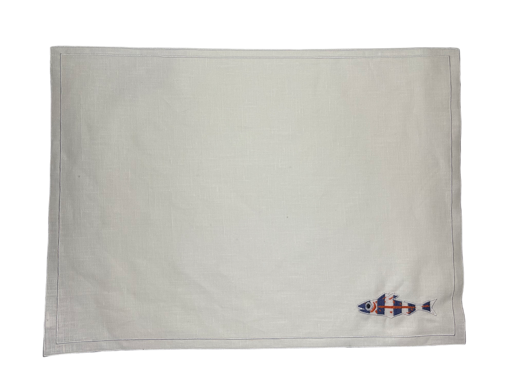 Placemat & Napkin Sardine for 6  (12pcs)