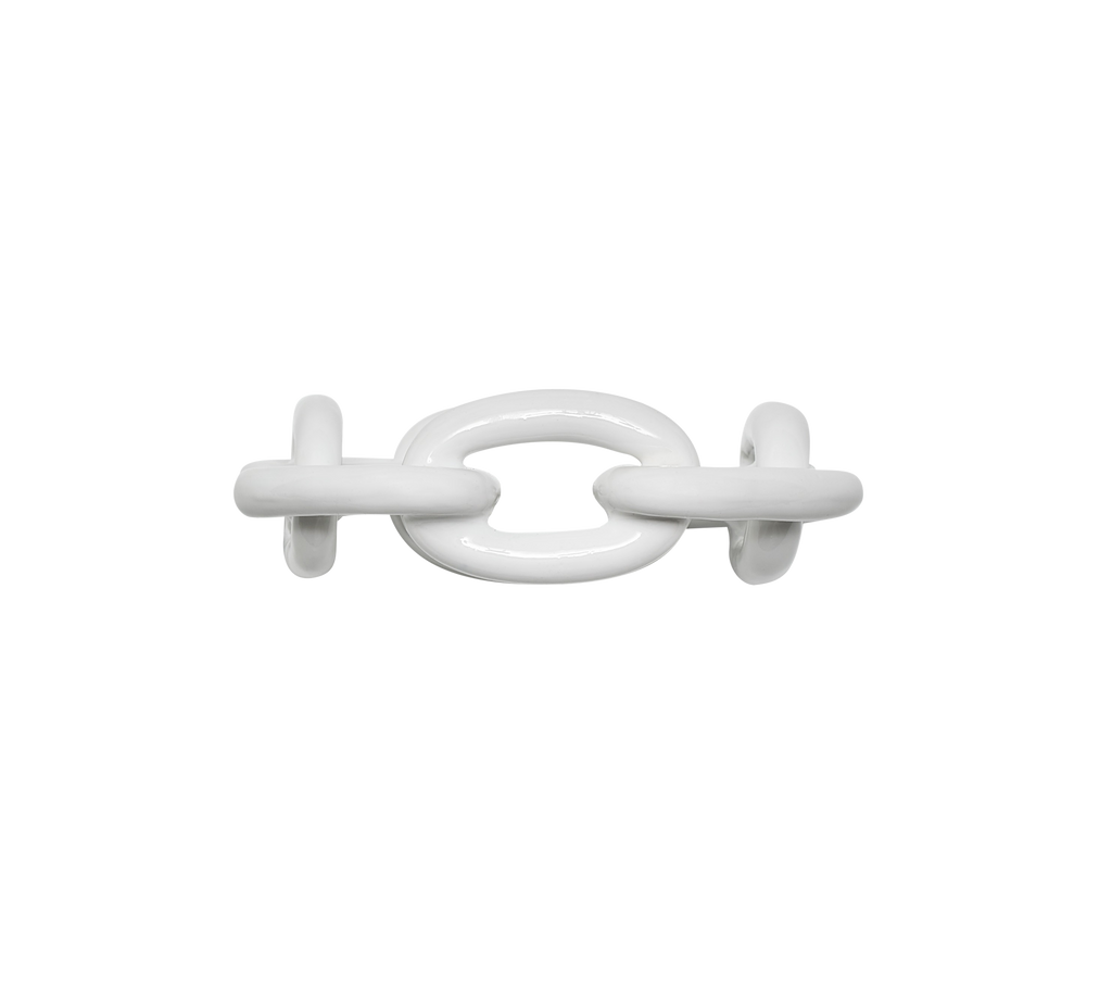 Napkin Ring Chain White 8pcs