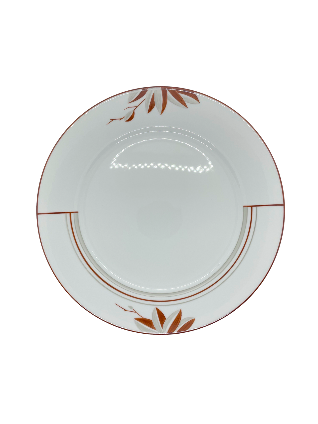 Service Art Deco Leaves Cognac & Grey 55pcs