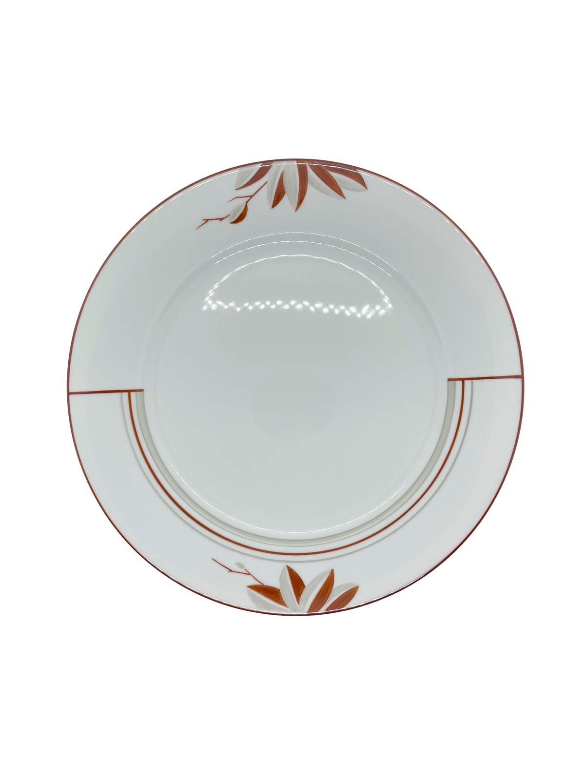 Service Art Deco Leaves Cognac & Grey 55pcs