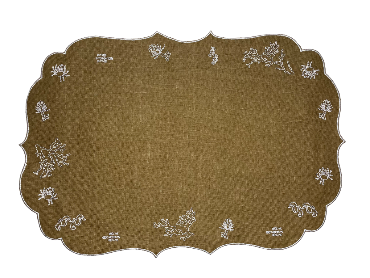 Placemat & Napkin Sea Garland For 8  (16pcs)