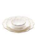Serving Dishes Scalloped Edge 3pcs