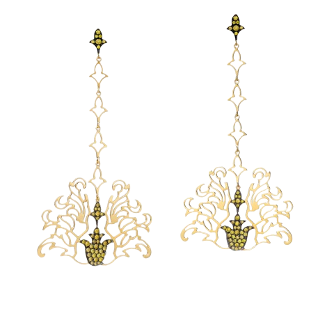 Earrings Yellow Diamonds