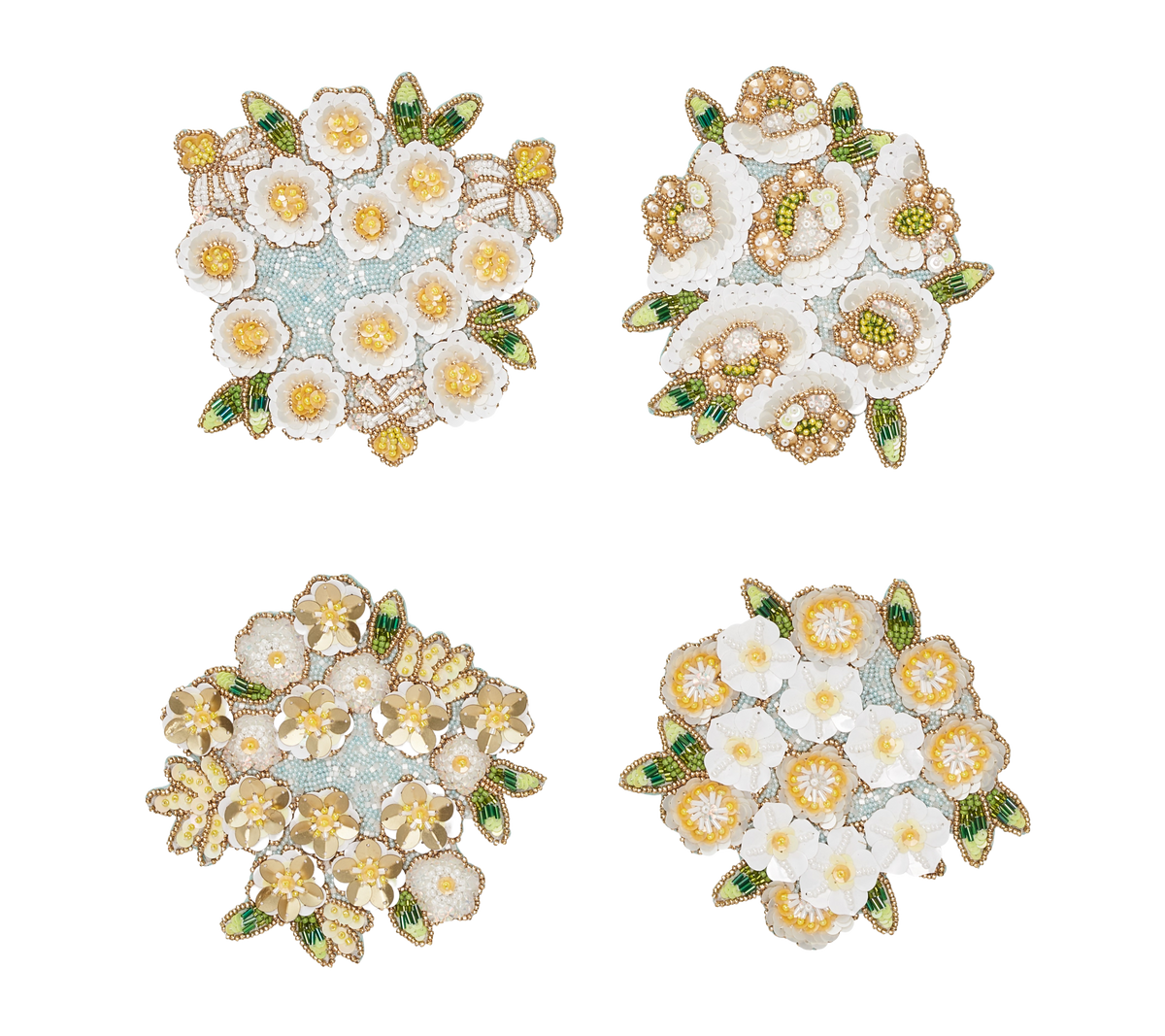 Floral Drink Coasters 4pcs