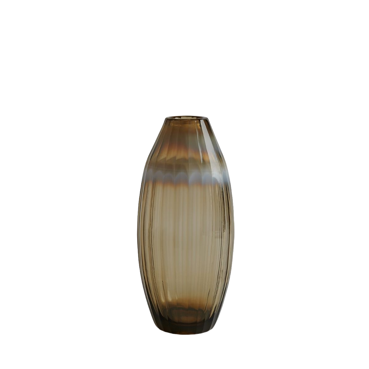 Vase in Amber Smoke Glass S