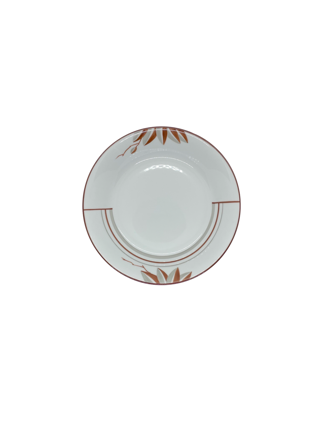 Service Art Deco Leaves Cognac & Grey 55pcs