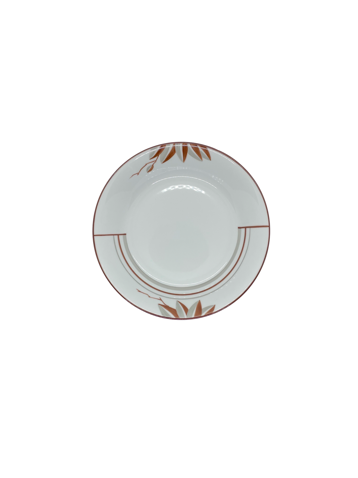 Service Art Deco Leaves Cognac & Grey 55pcs