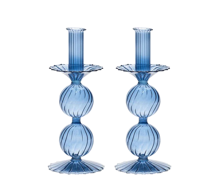Candelstick in Glass Cadet 2pcs