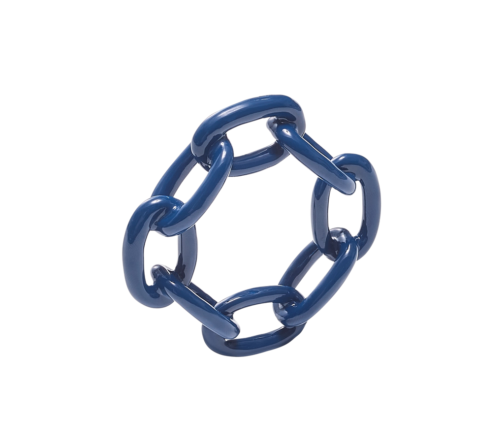 Napkin Ring Chain Blue 8pcs