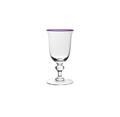 Wine Glass Amethyst rim 8pcs
