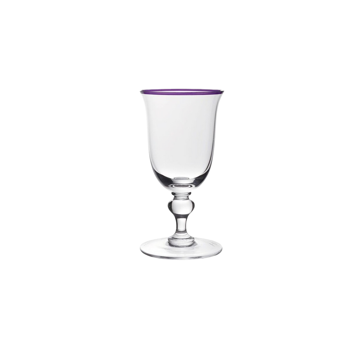 Wine Glass Amethyst rim 8pcs