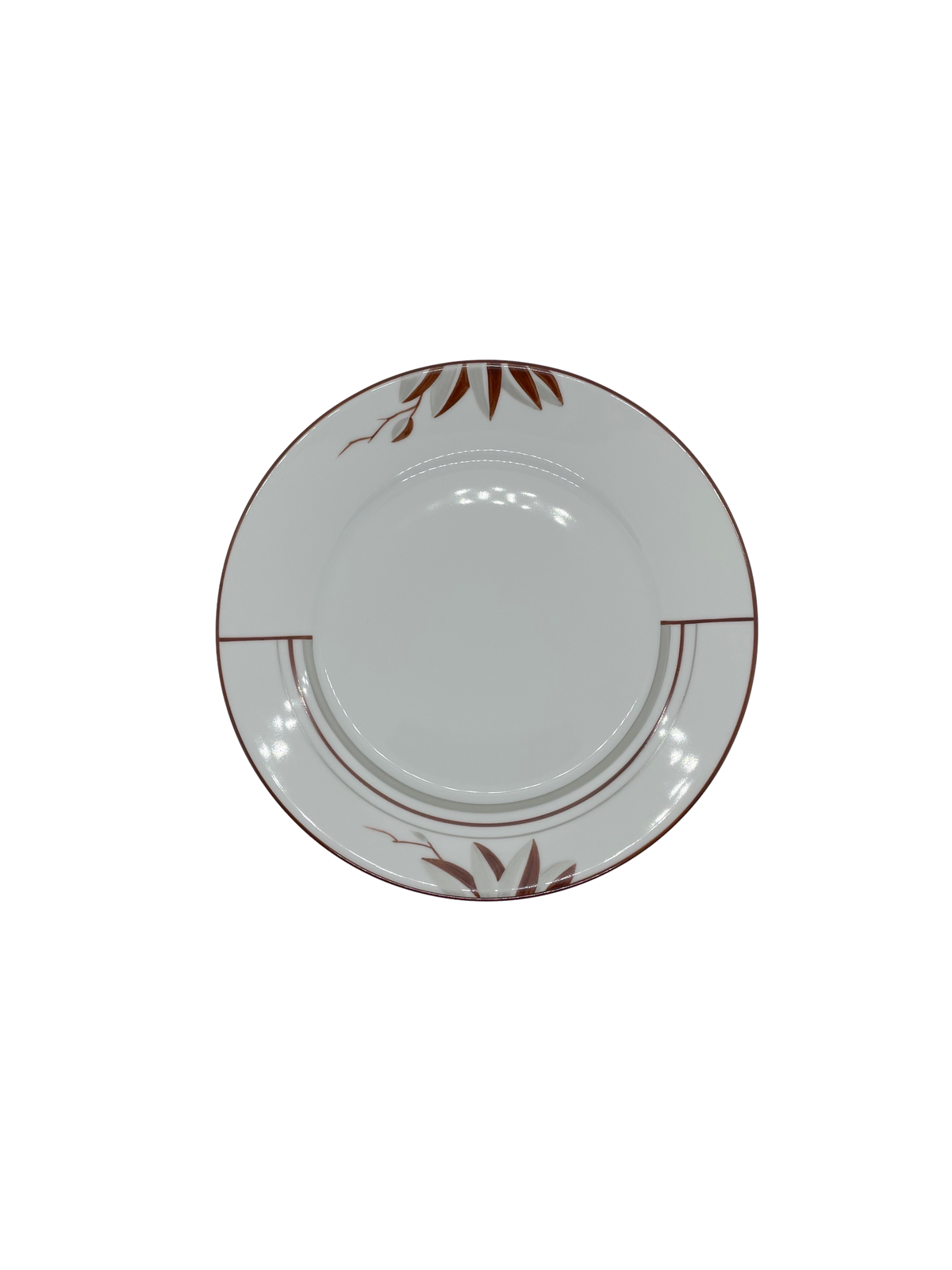 Service Art Deco Leaves Cognac & Grey 55pcs