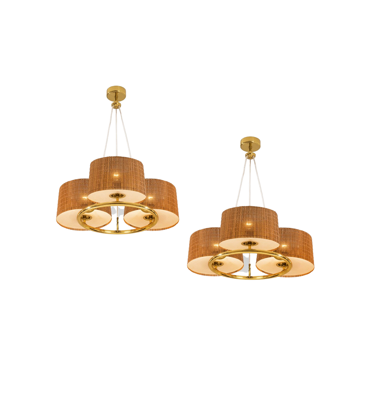 Ceilling Lamps Brass P. Tynell Circa 1940