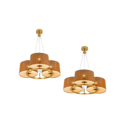 Ceilling Lamps Brass P. Tynell Circa 1940