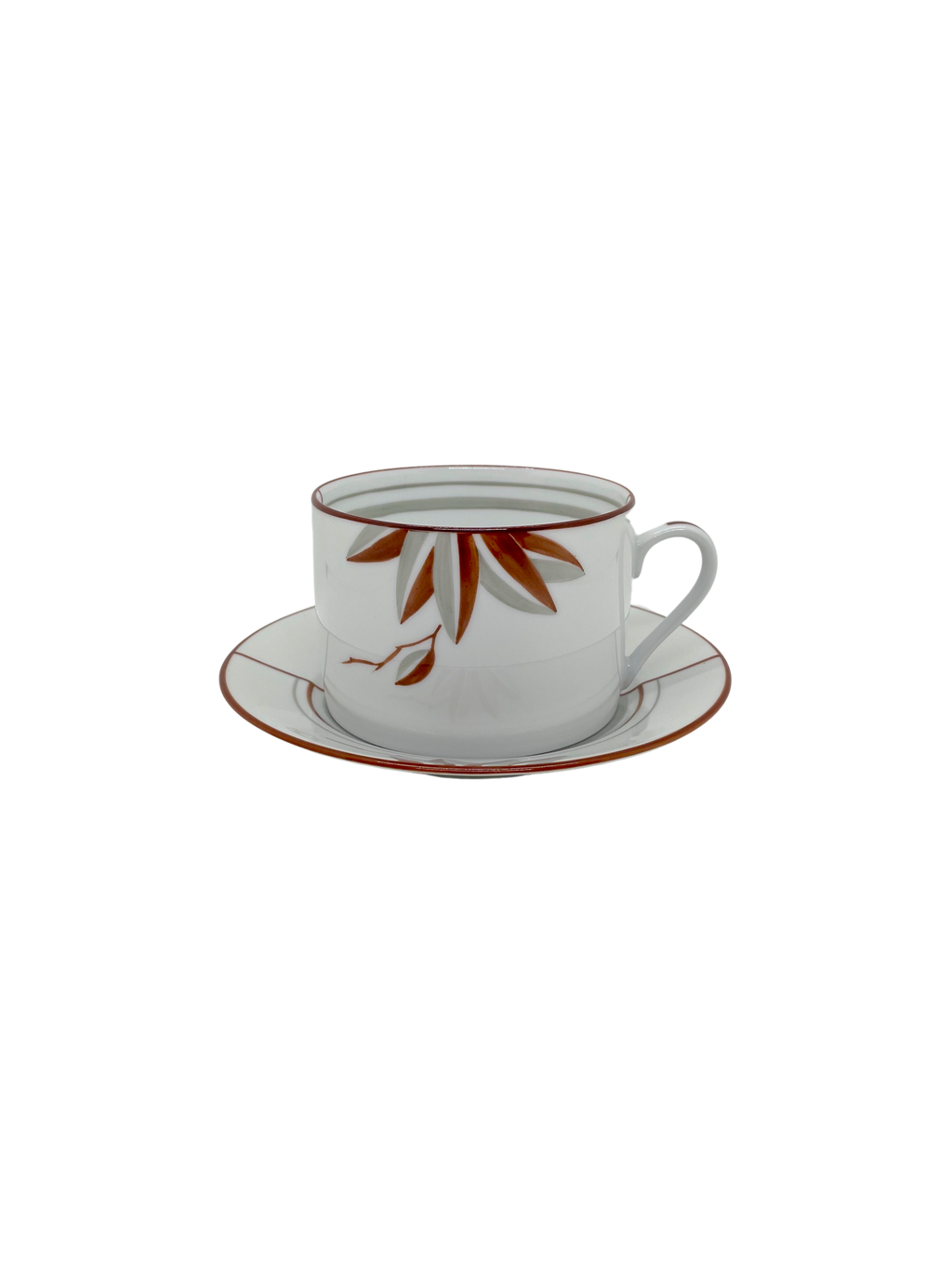 Service Art Deco Leaves Cognac & Grey 55pcs