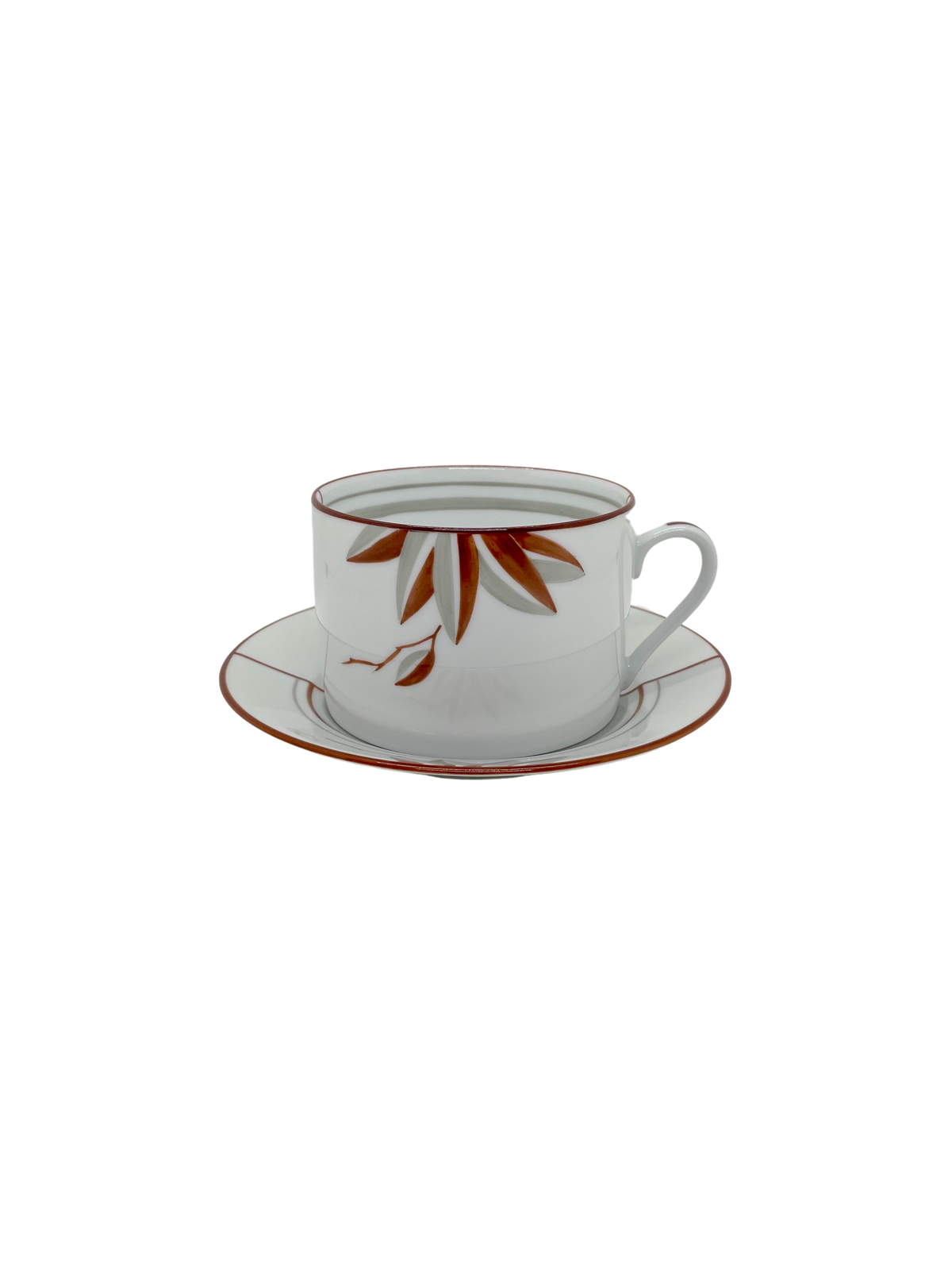 Service Art Deco Leaves Cognac & Grey 55pcs