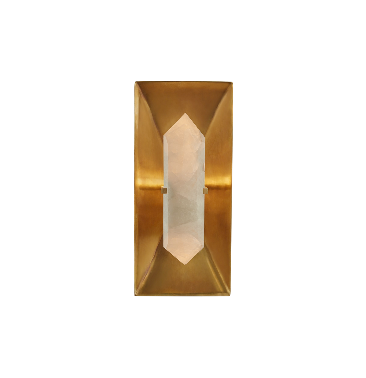 Wall Light Antique Brass & Quartz