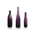 Vase in Purple Glass 3pcs