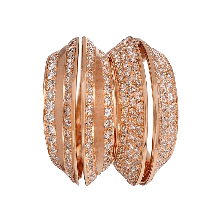 White Diamond Spira Ring