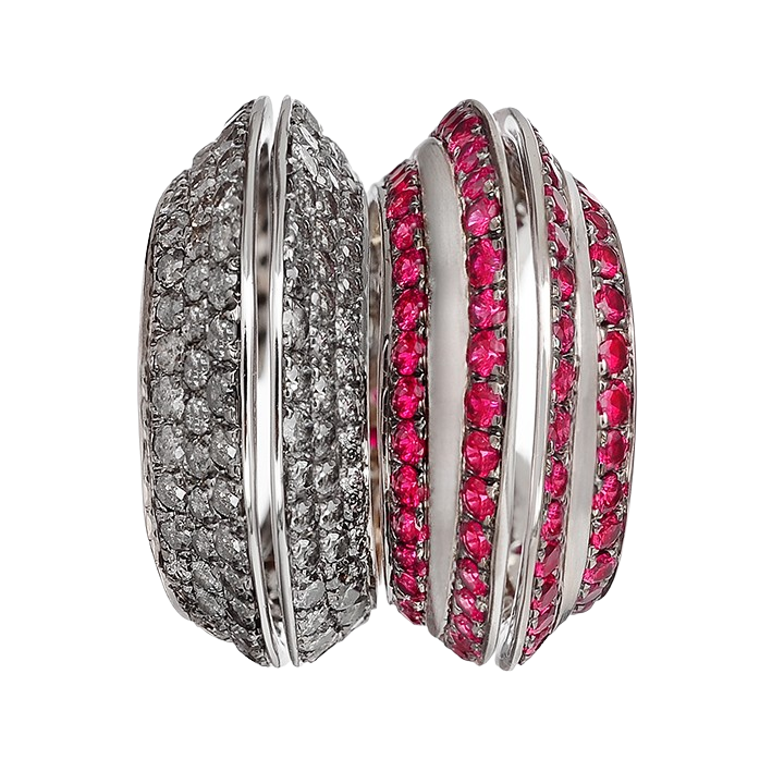 Rubi-y & Diamond Spira Ring