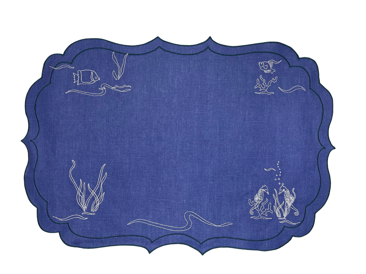 Placemat & Napkin Acquarium For 8 (16pcs)